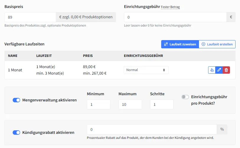 <span>Dynamische Preise</span> und Laufzeiten