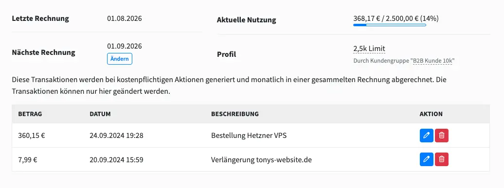 Keine 30 monatlichen Rechnungen mehr pro Kunde