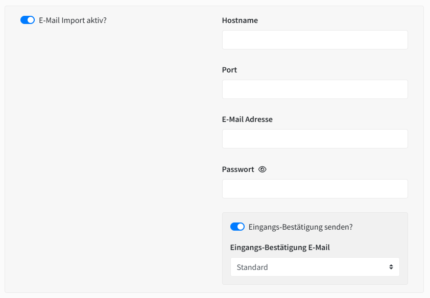 Automatischer <span>E-Mail Import </span>