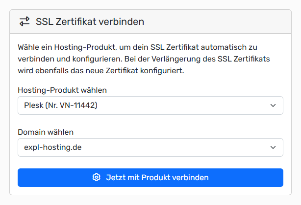 <span>Automatische Installation</span> bei bestehenden Produkten